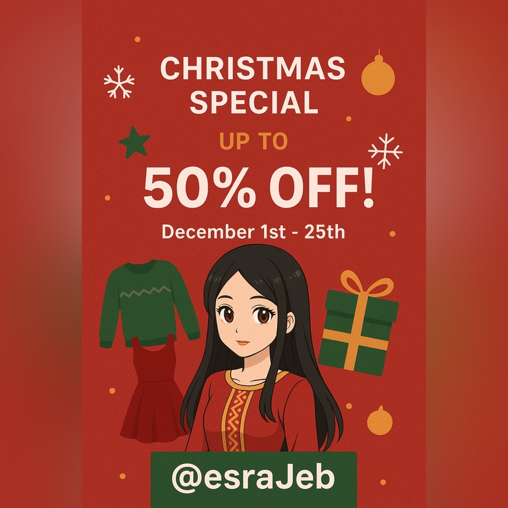 Christmas Holiday Sale Extravaganza! 30/50% off ❄️❄️🎉🎊🎁🧸👒👗🧥